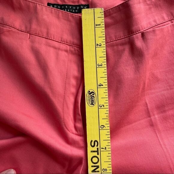 Apostrophe Stretche Coral Cropped Pants, Size 4 - Picture 9 of 11